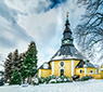 Die bekannte Seiffener Kirche im Winter