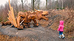 Grandiose Holzfiguren in Blockhausen