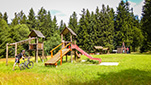 Der Waldsportpark mit Kinderspielplatz im Wald