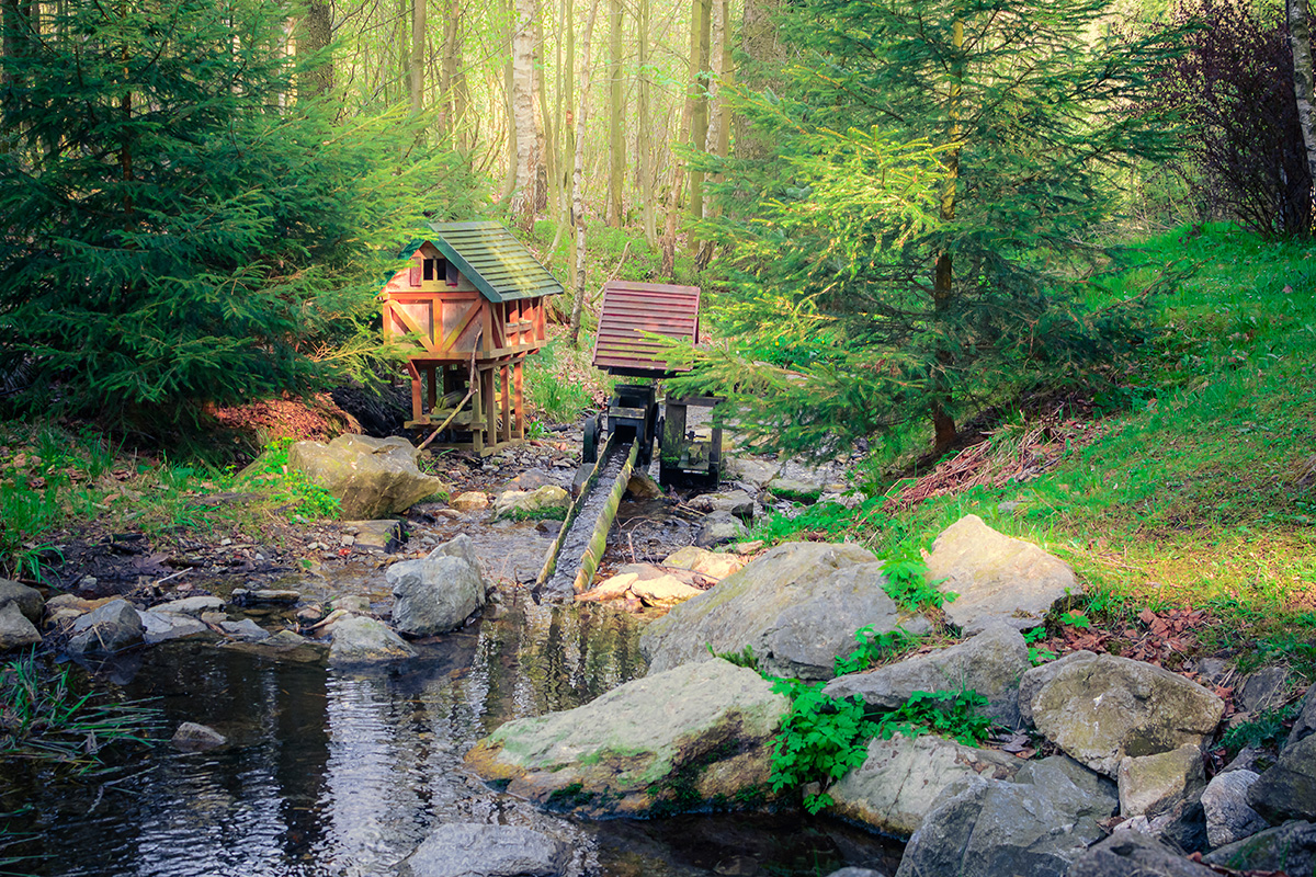 Kleine Wasserspiel an der Kneipp Anlage
