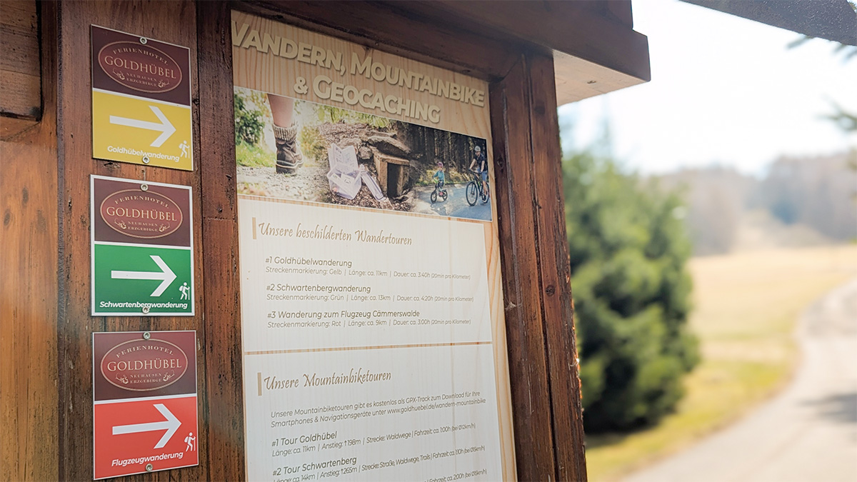 Unsere beschilderten Wandertouren direkt ab Hotel