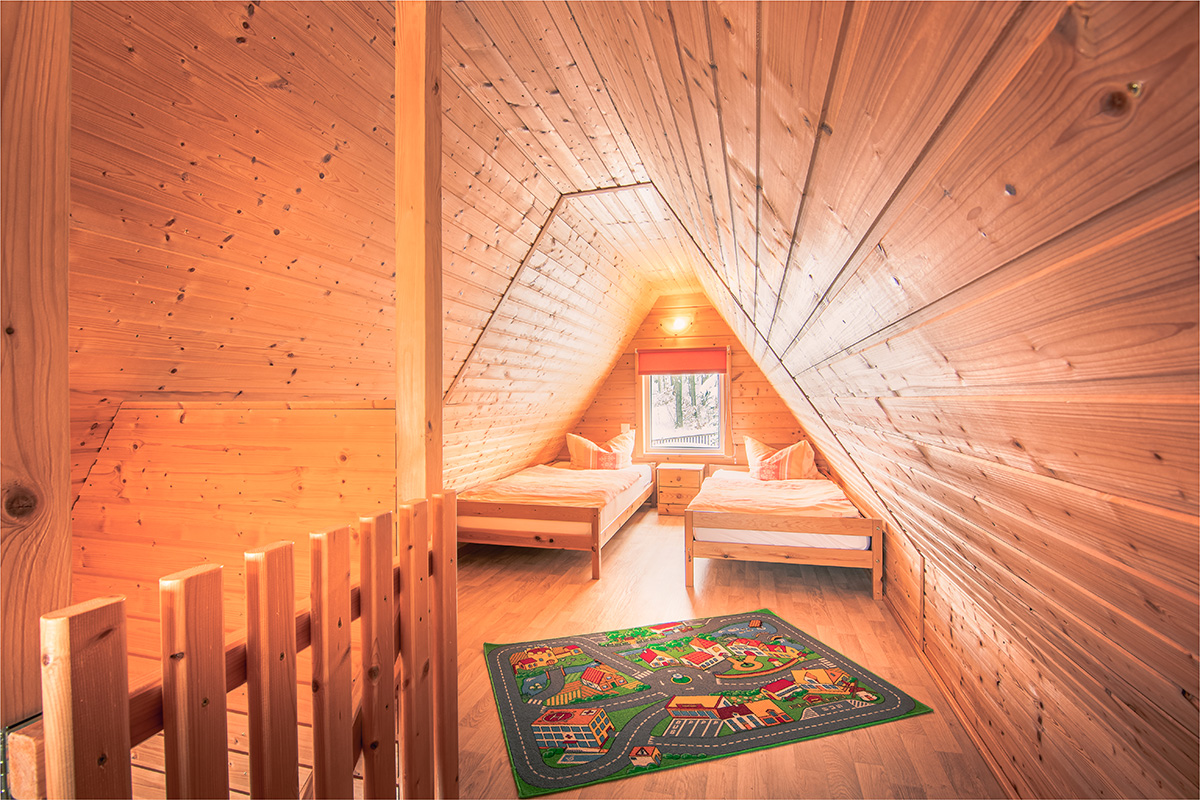 Kinderbereich unterm Dach in unseren Finnhütten