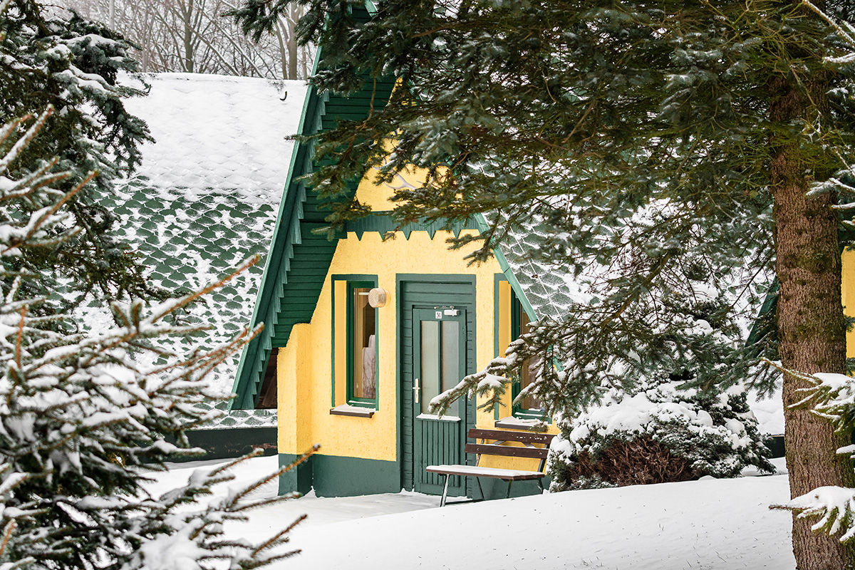 Finnhütten im Winter