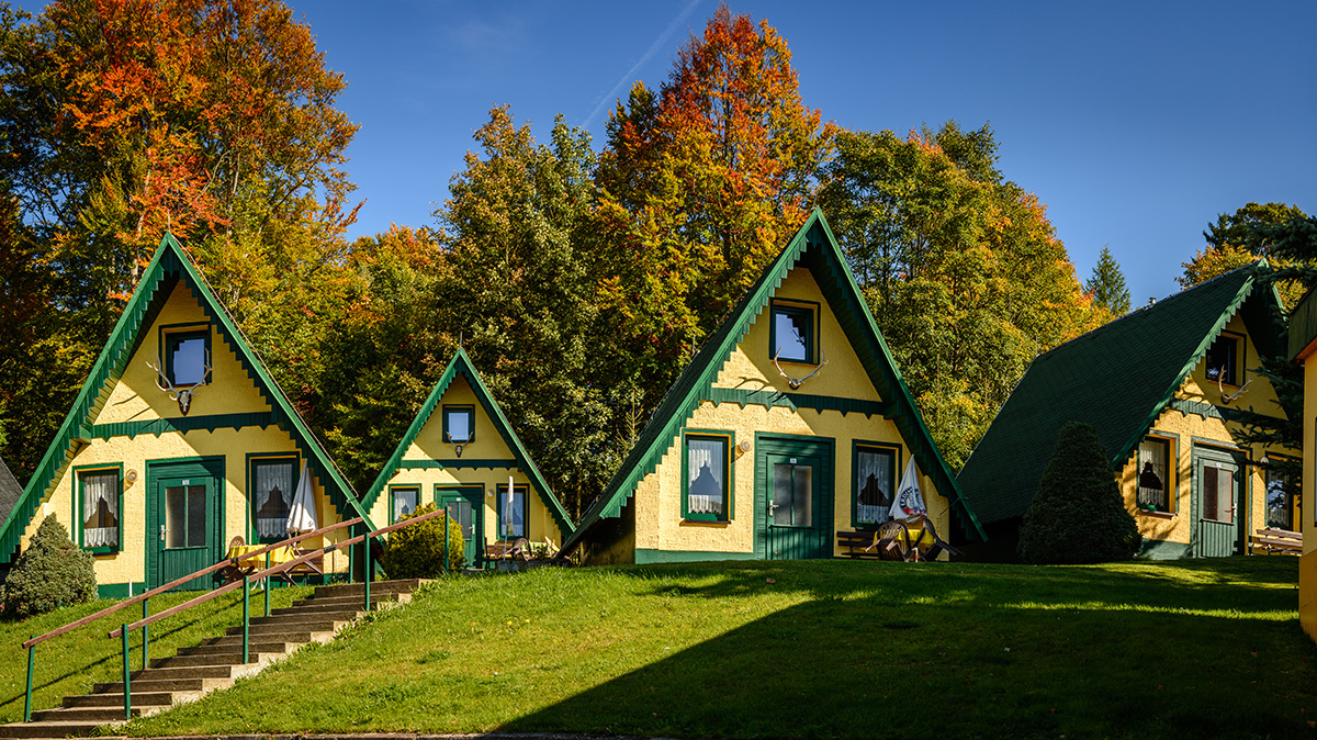 Unsere Finnhütten im Herbst